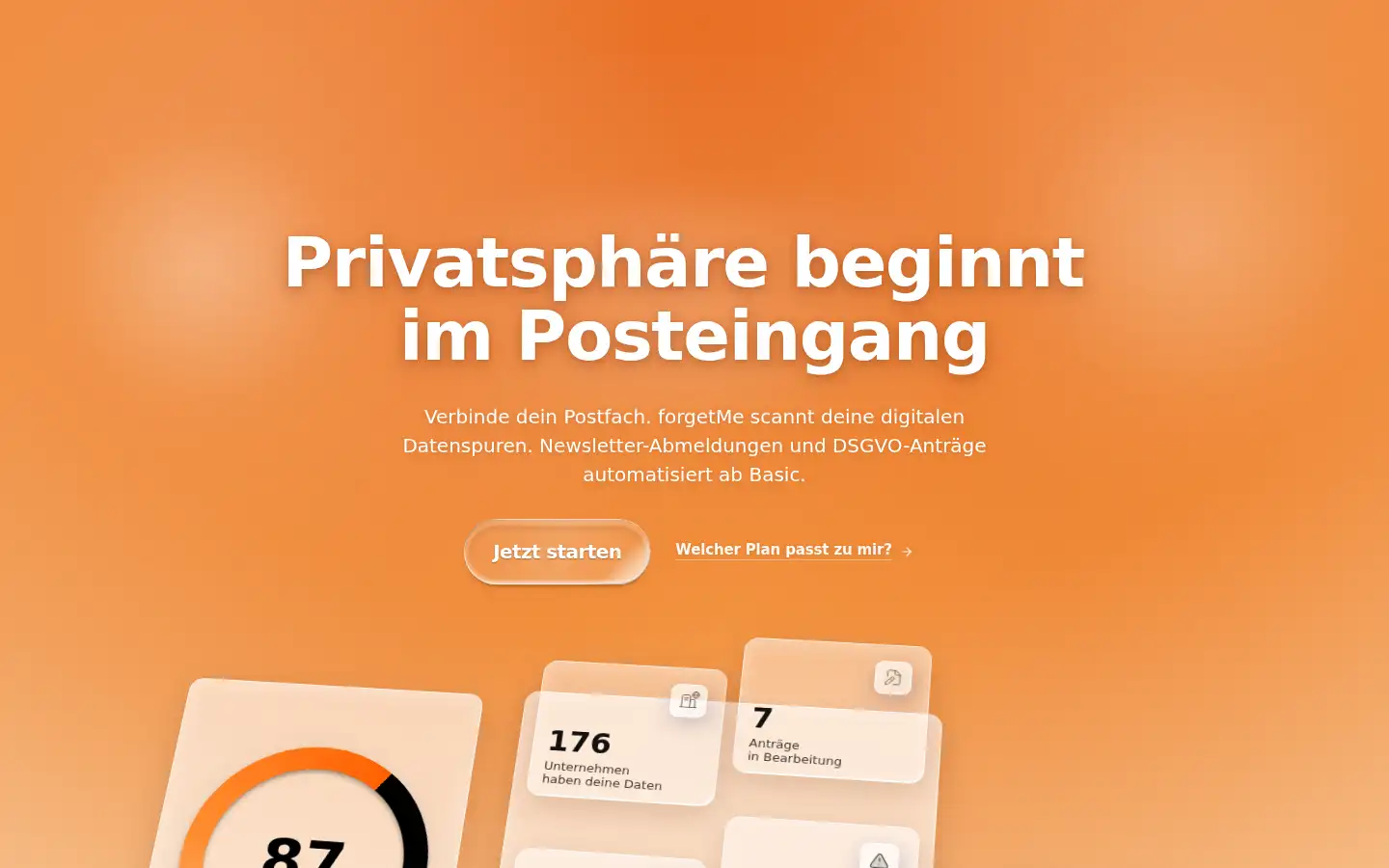 Screenshot of forget-me.de