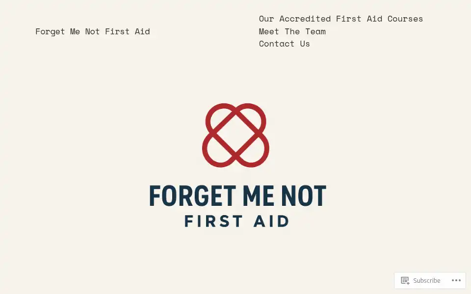 Screenshot of forgetmenotfirstaid.co.uk
