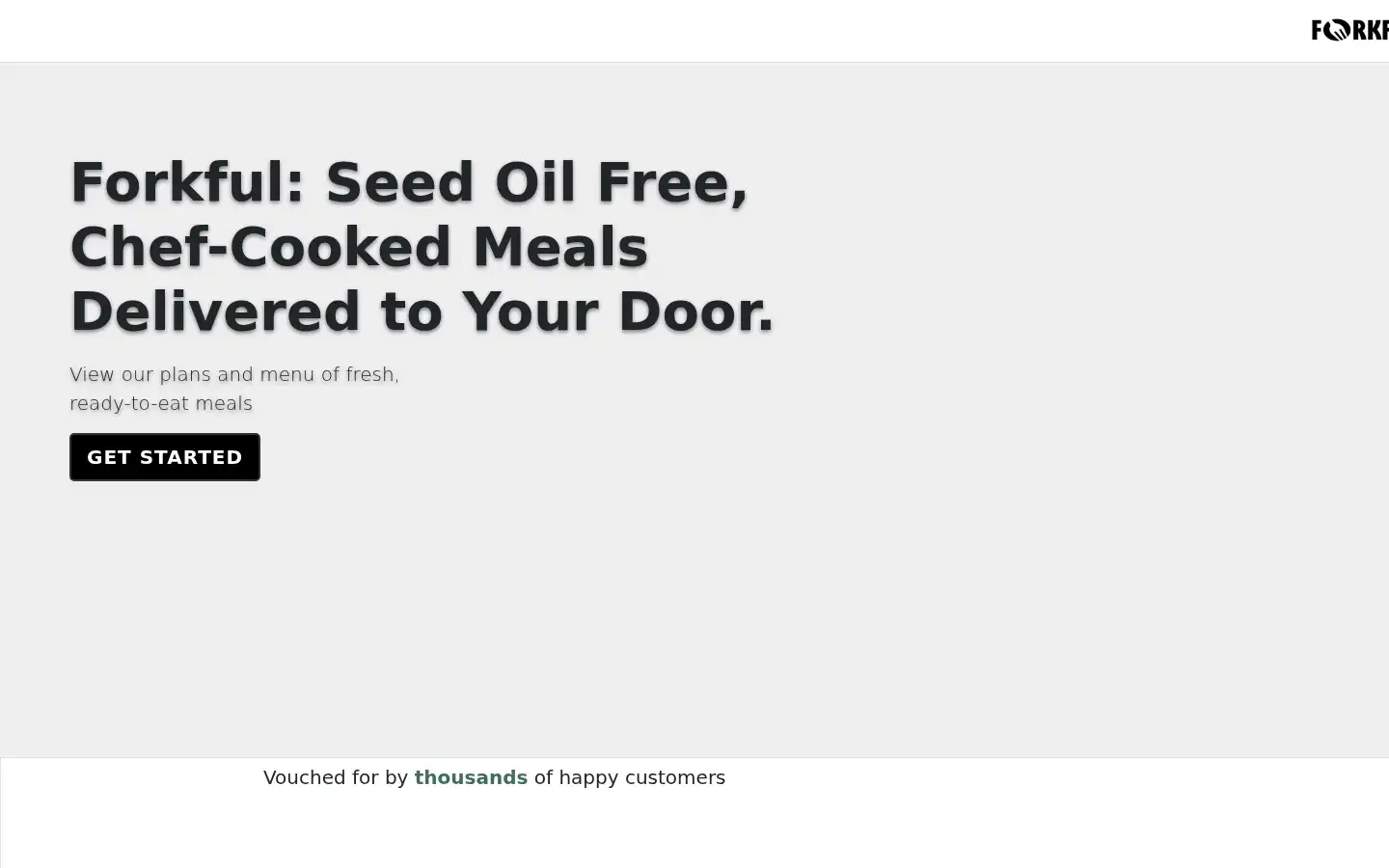 Screenshot of forkfulmeals.com