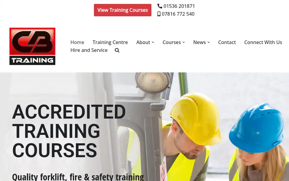 Screenshot of forklifttrainingonline.co.uk