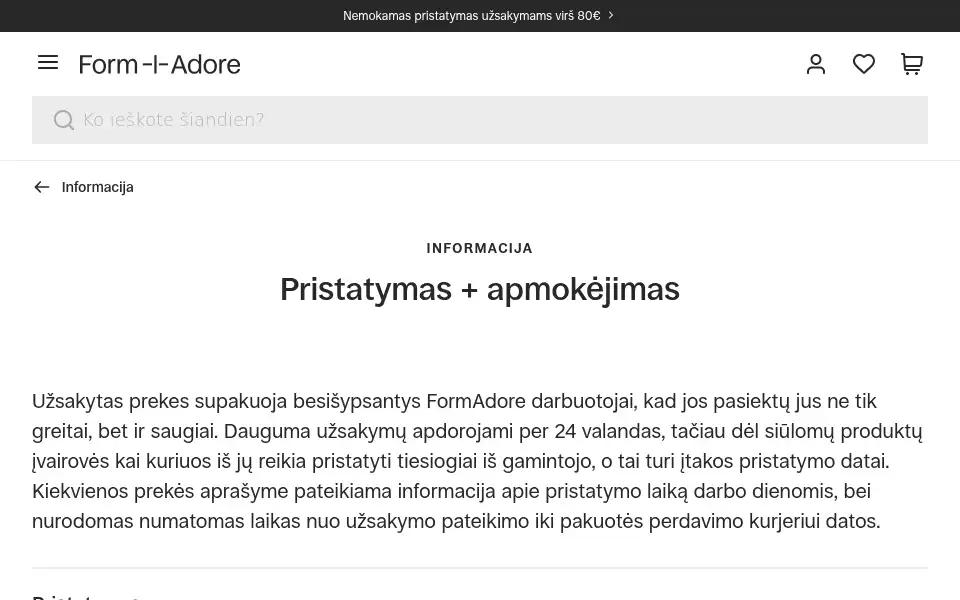 Screenshot of formadore.lt