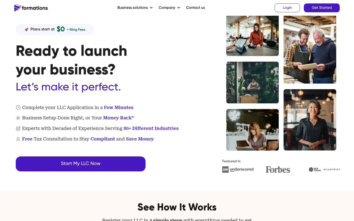 Screenshot of formations.llc