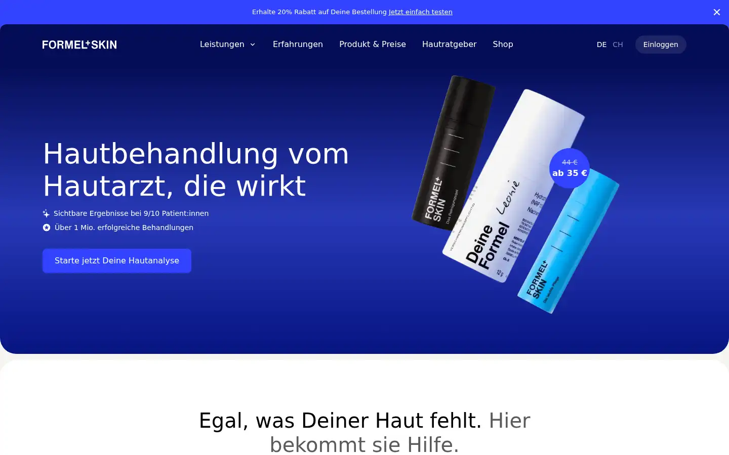 Screenshot of formelskin.de