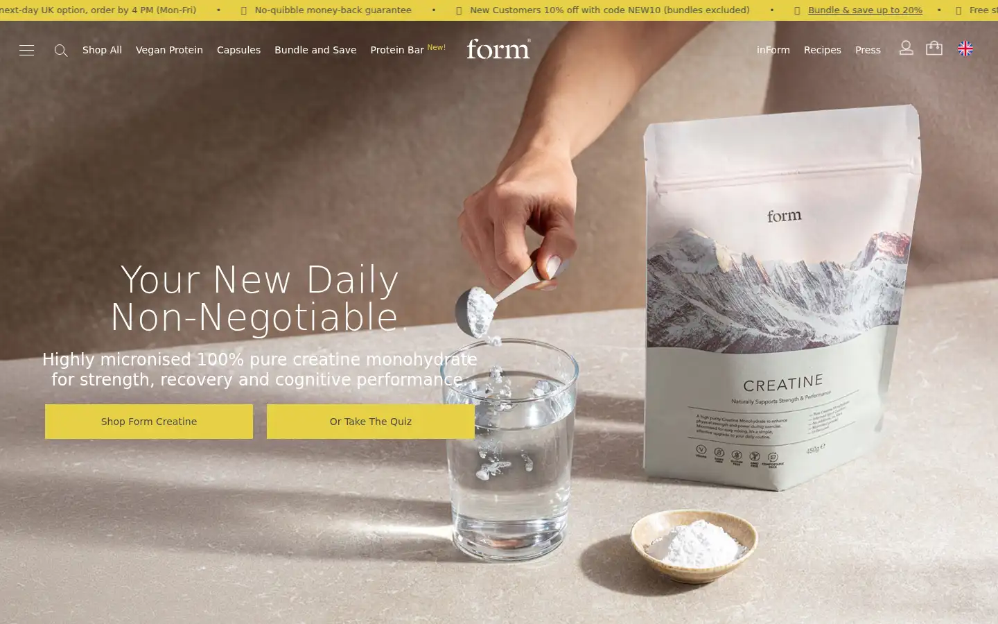 Screenshot of formnutrition.com