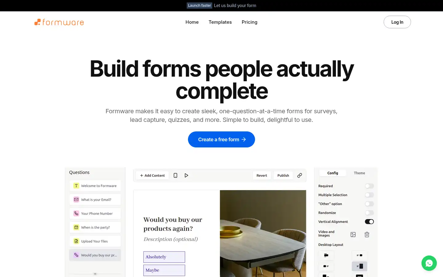 Screenshot of formware.io