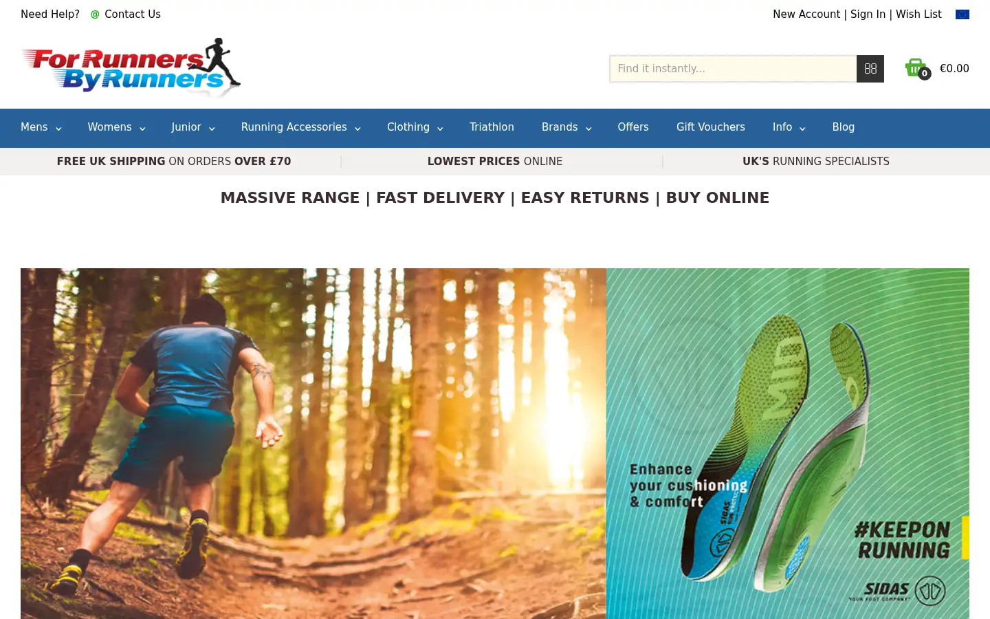 Screenshot of forrunnersbyrunners.com