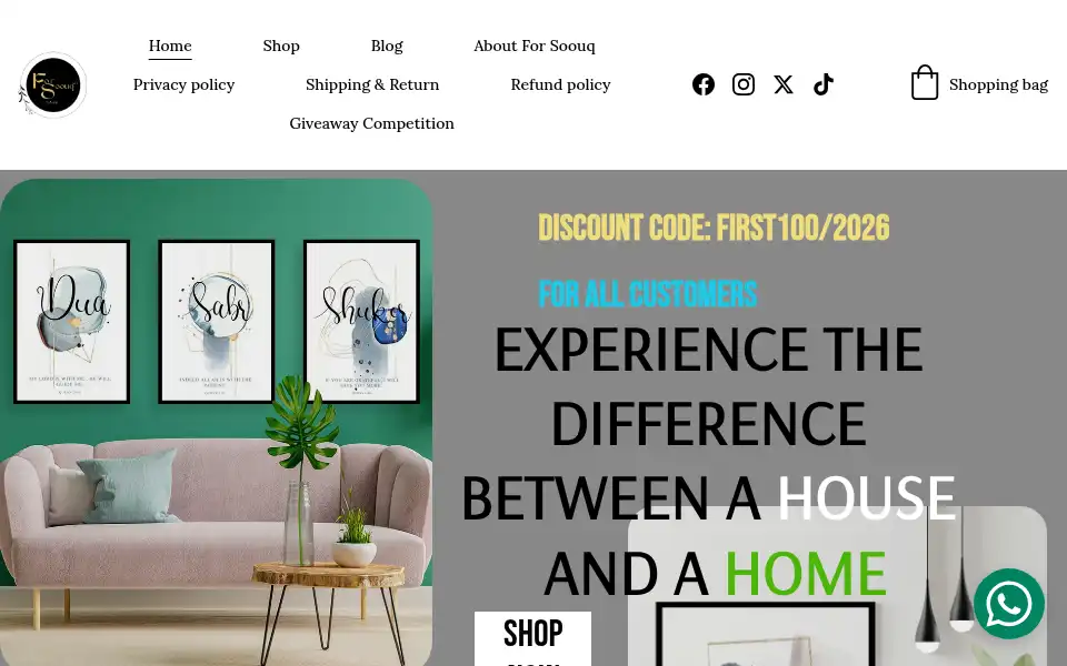 Screenshot of forsoouq.co.uk