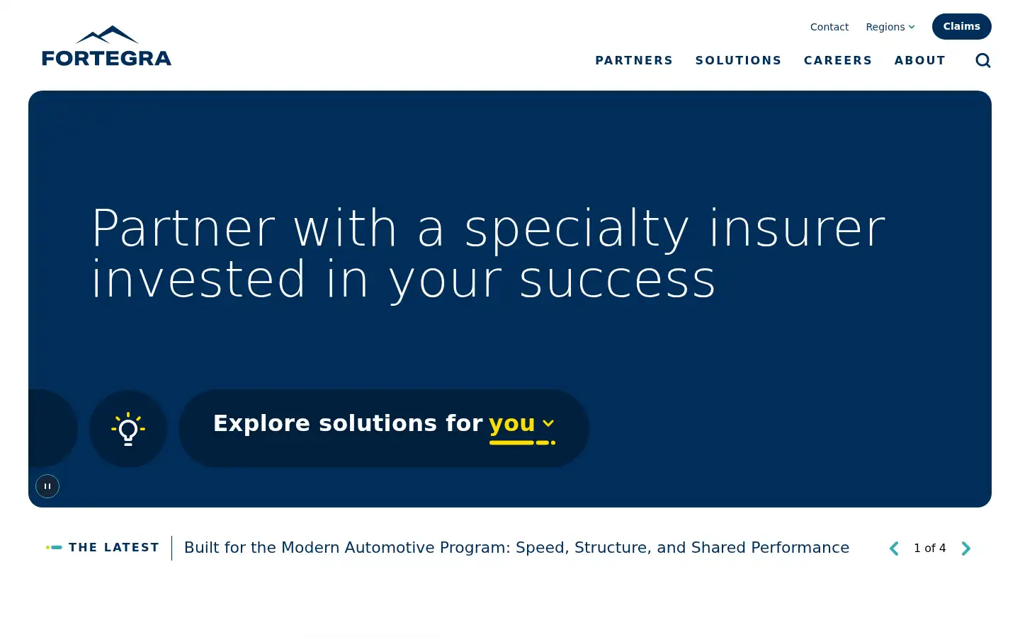 Screenshot of fortegra.com