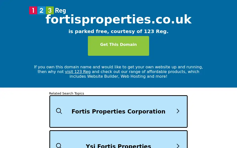 Screenshot of fortisproperties.co.uk
