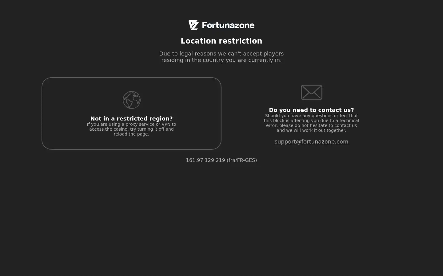 Screenshot of fortunazone.com