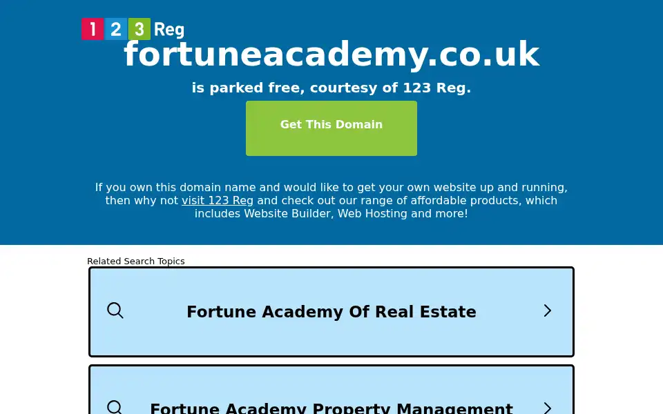 Screenshot of fortuneacademy.co.uk