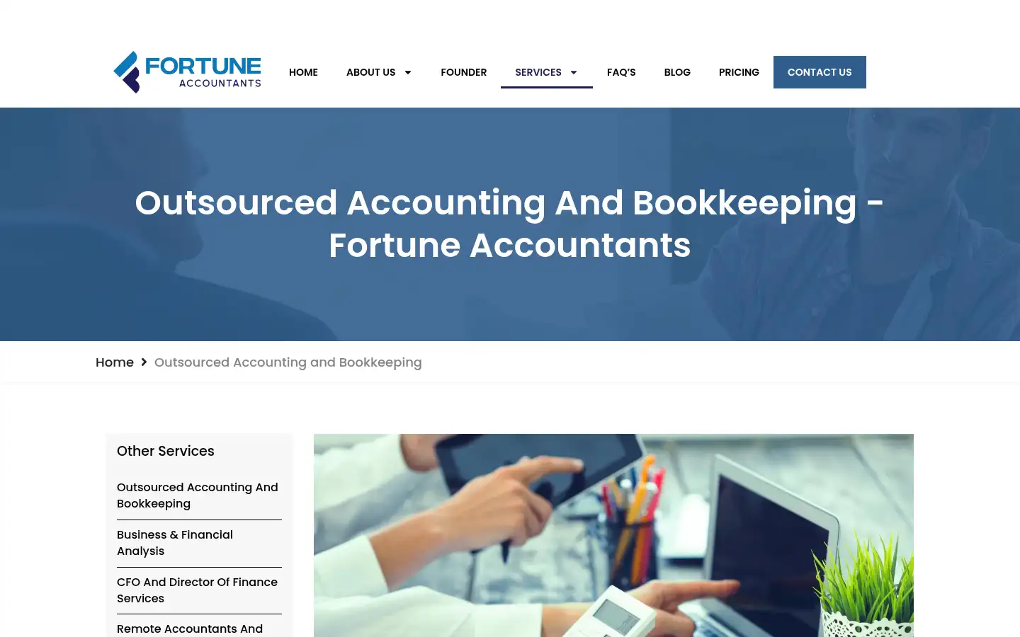 Screenshot of fortuneaccountants.com