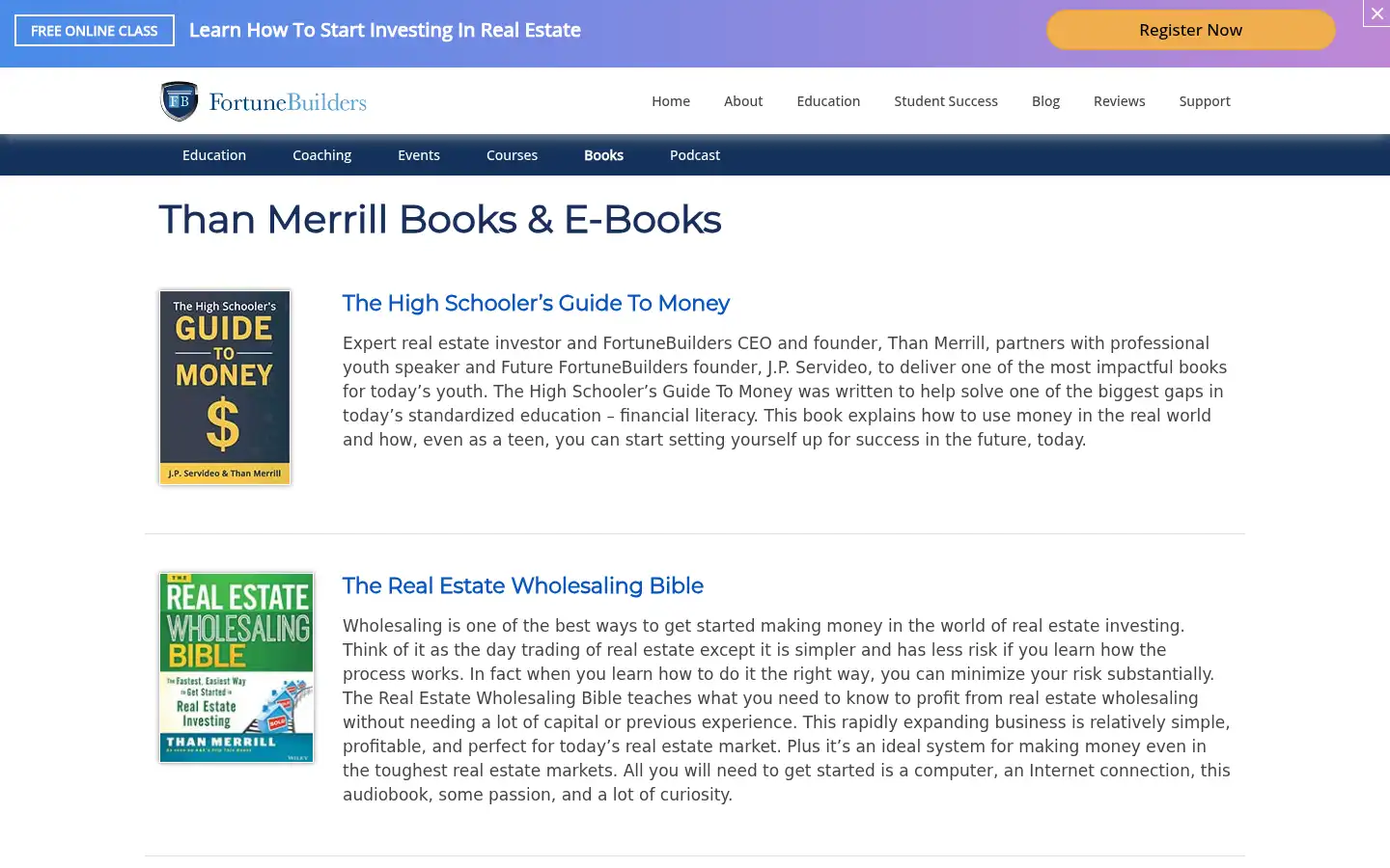 Screenshot of fortunebuilders.com