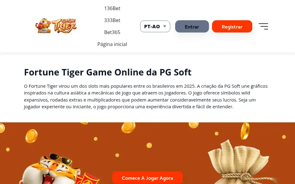 Screenshot of fortunetigercasinos.com