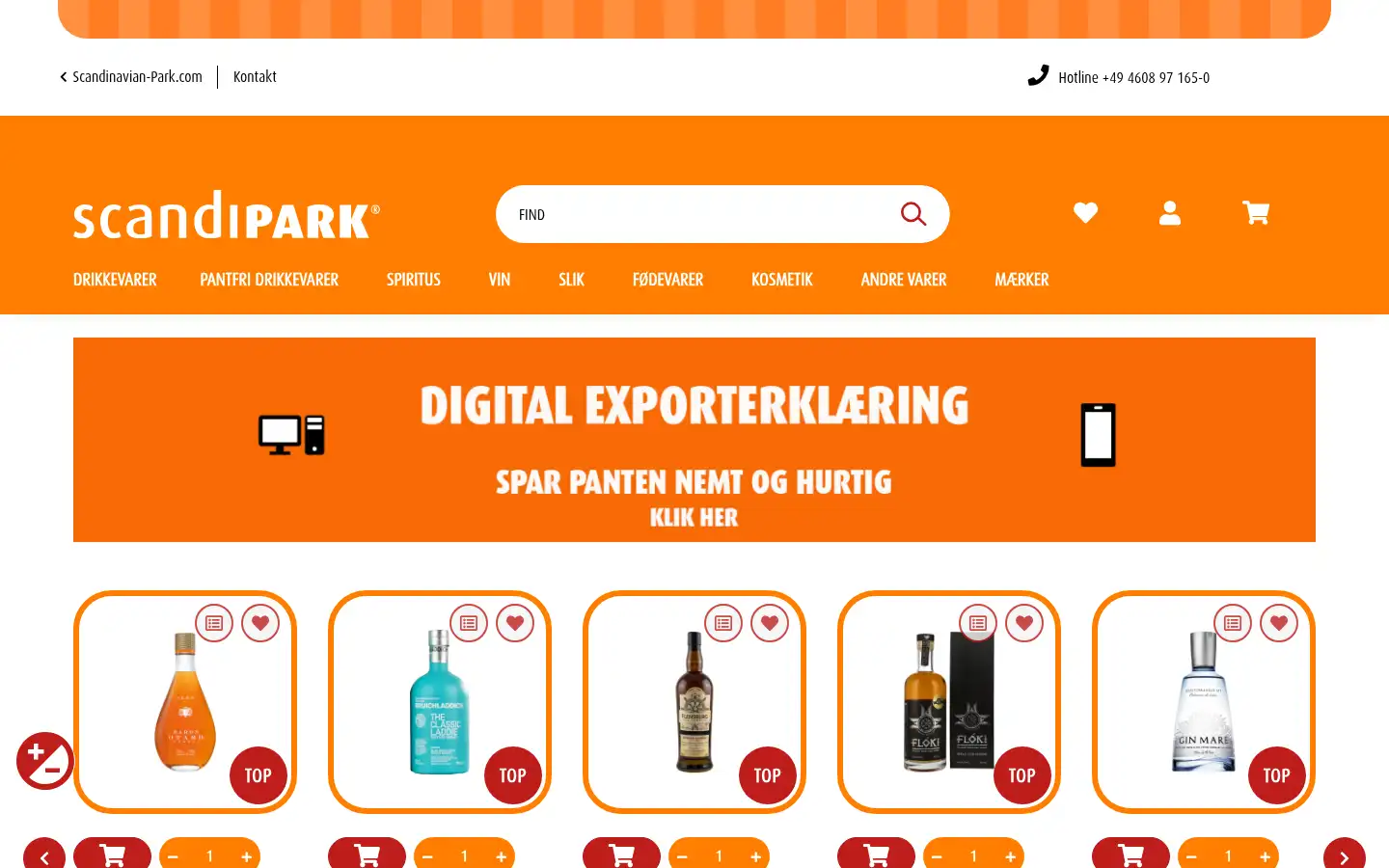 Screenshot of forudbestilling.scandinavian-park.com