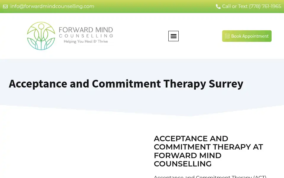 Screenshot of forwardmindcounselling.com