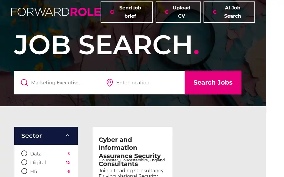 Screenshot of forwardrole.com