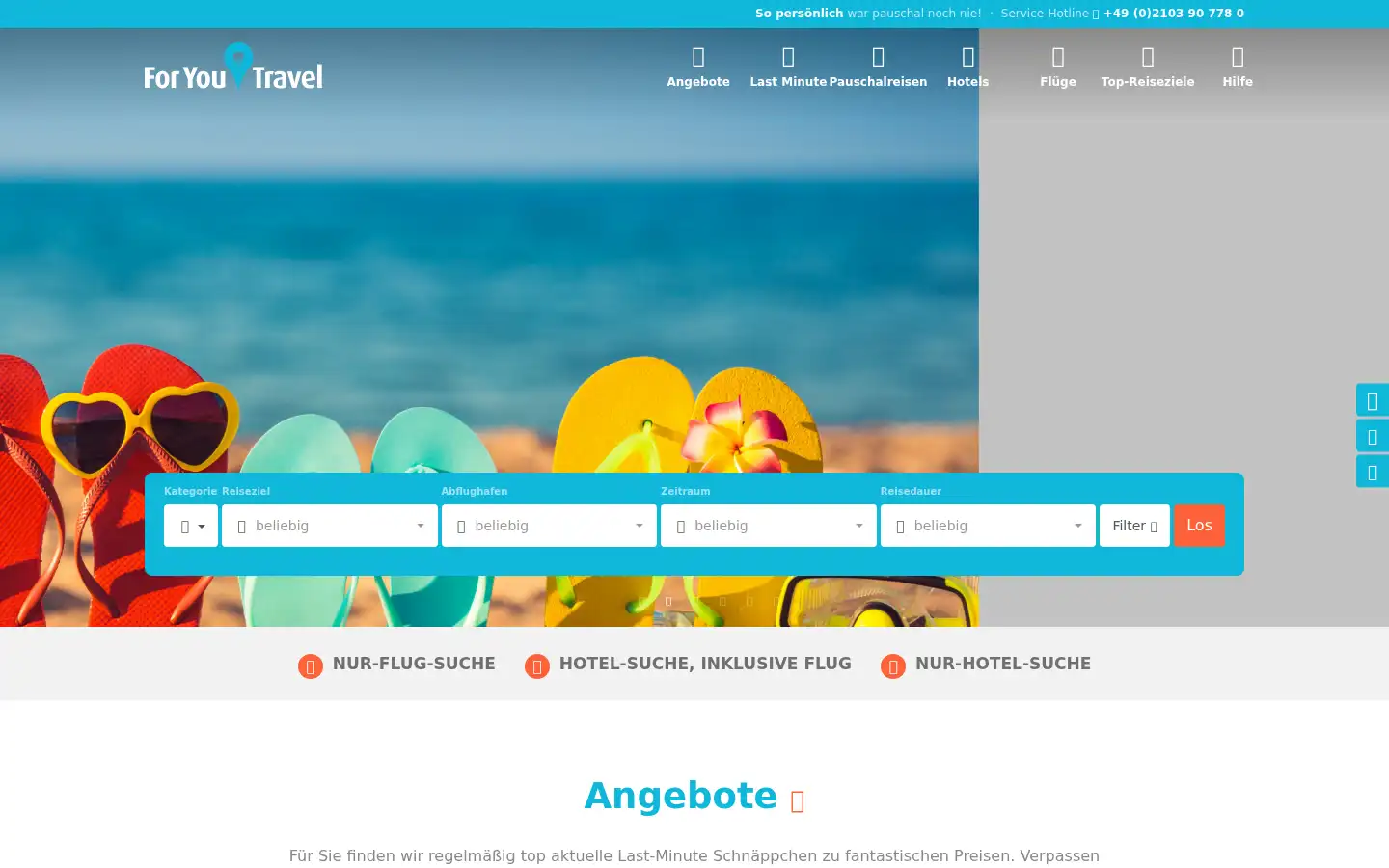 Screenshot of foryoutravel.de