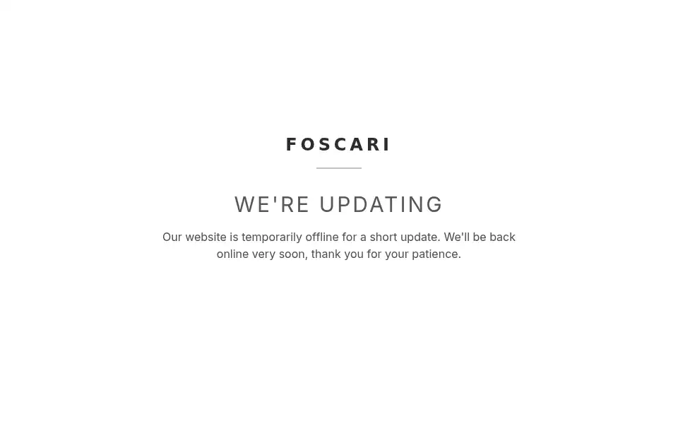 Screenshot of foscariofficial.com