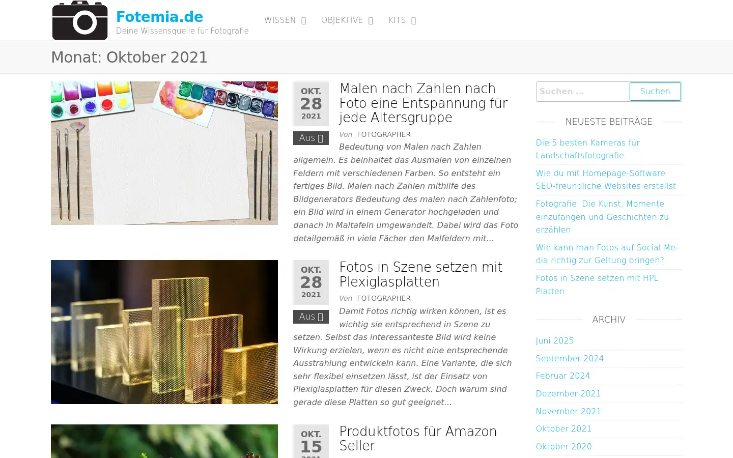 Screenshot of fotemia.de