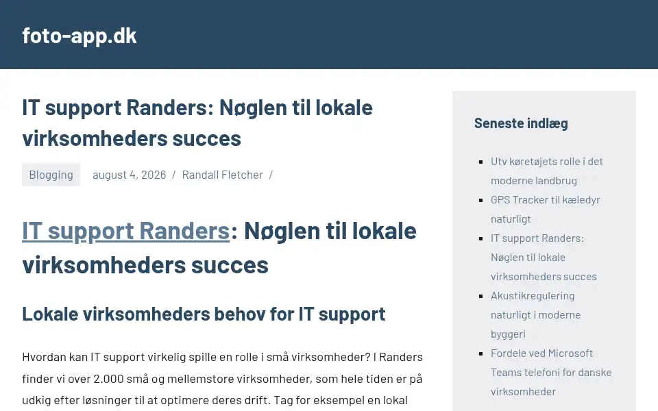 Screenshot of foto-app.dk