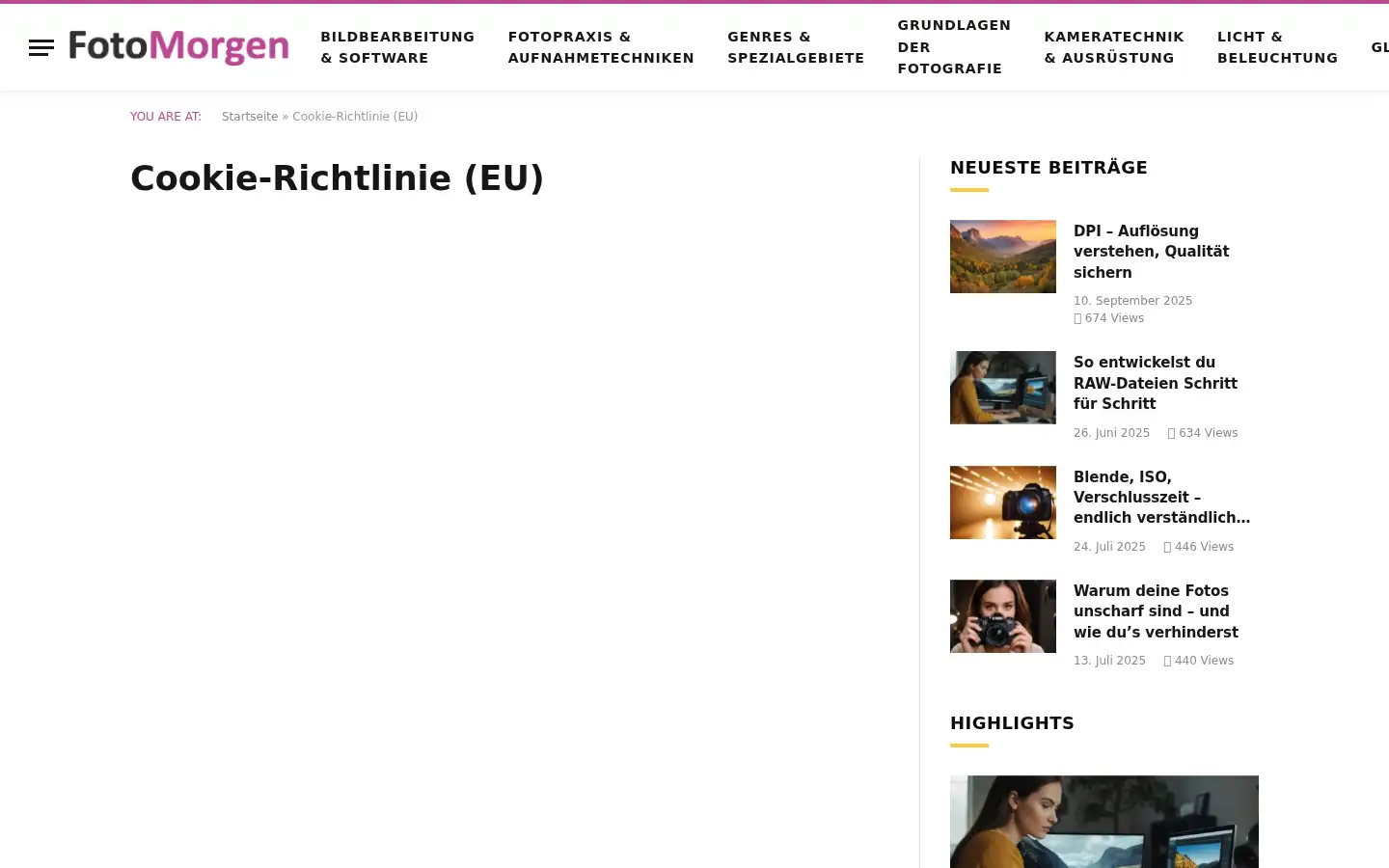 Screenshot of foto-morgen.de