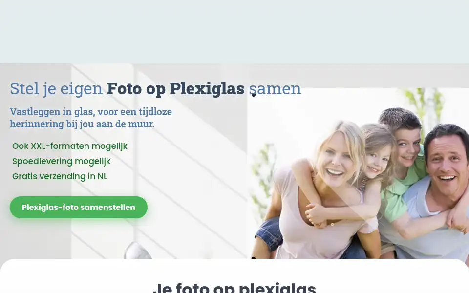 Screenshot of foto-op-plexiglas.nl