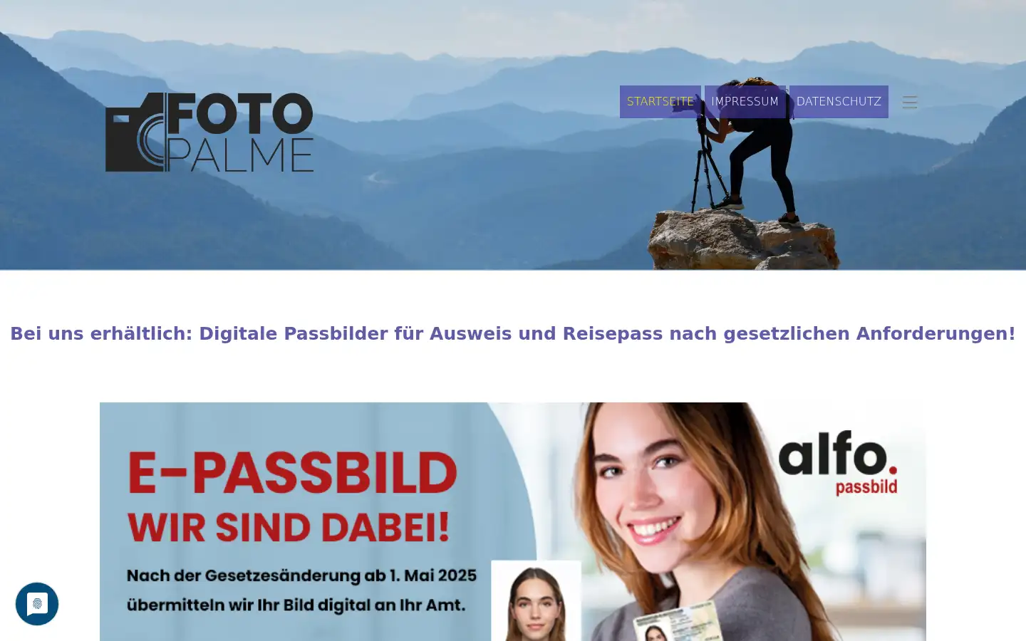 Screenshot of foto-palme.de