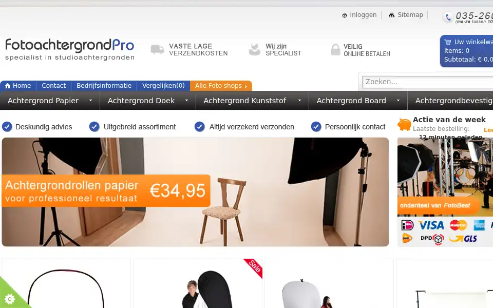 Screenshot of fotoachtergrondpro.nl