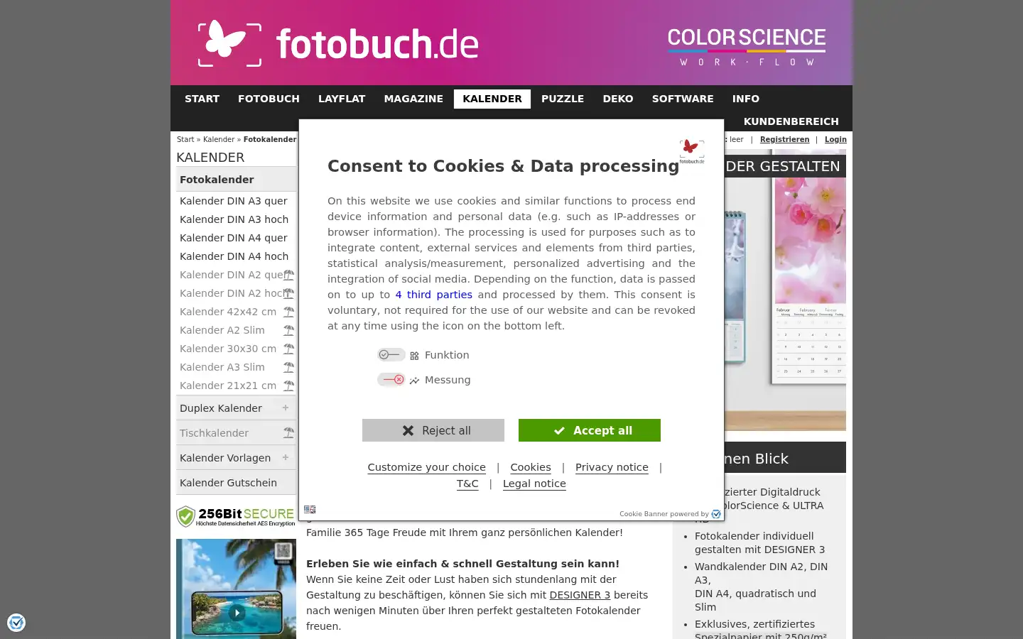 Screenshot of fotobuch.de