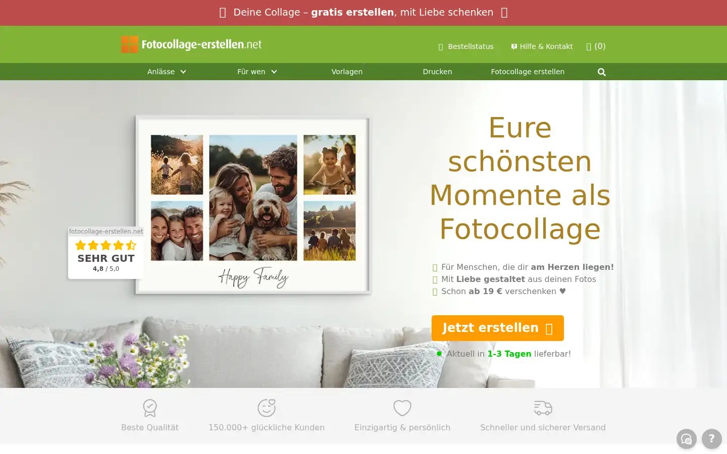 Screenshot of fotocollage-erstellen.net