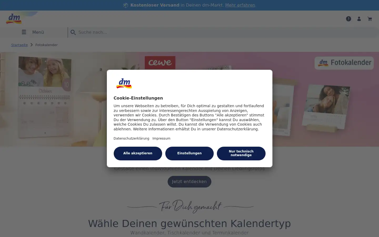 Screenshot of fotoparadies.de