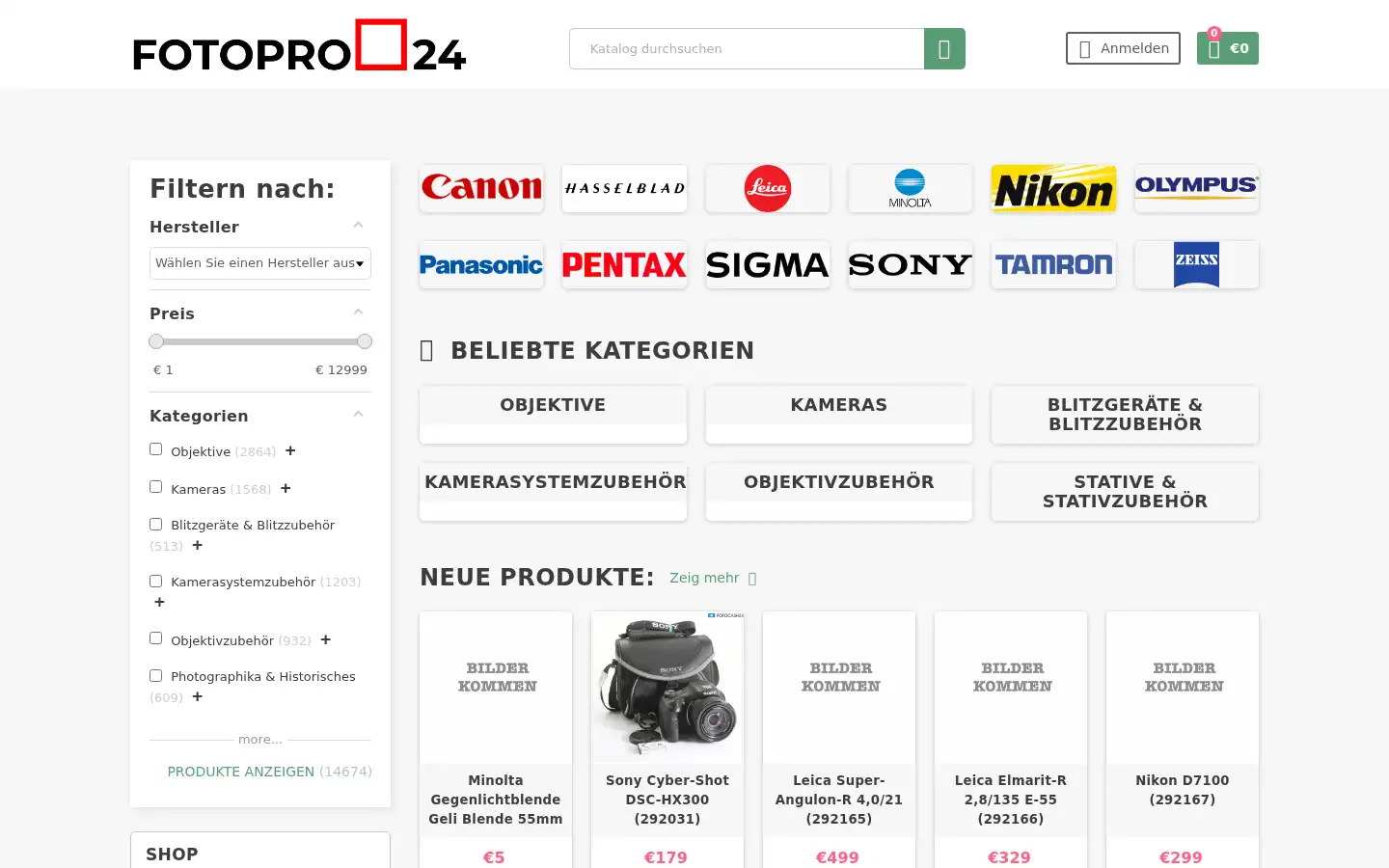 Screenshot of fotopro24.de