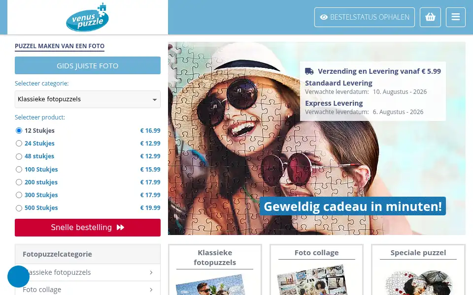 Screenshot of fotopuzzelshop.nl
