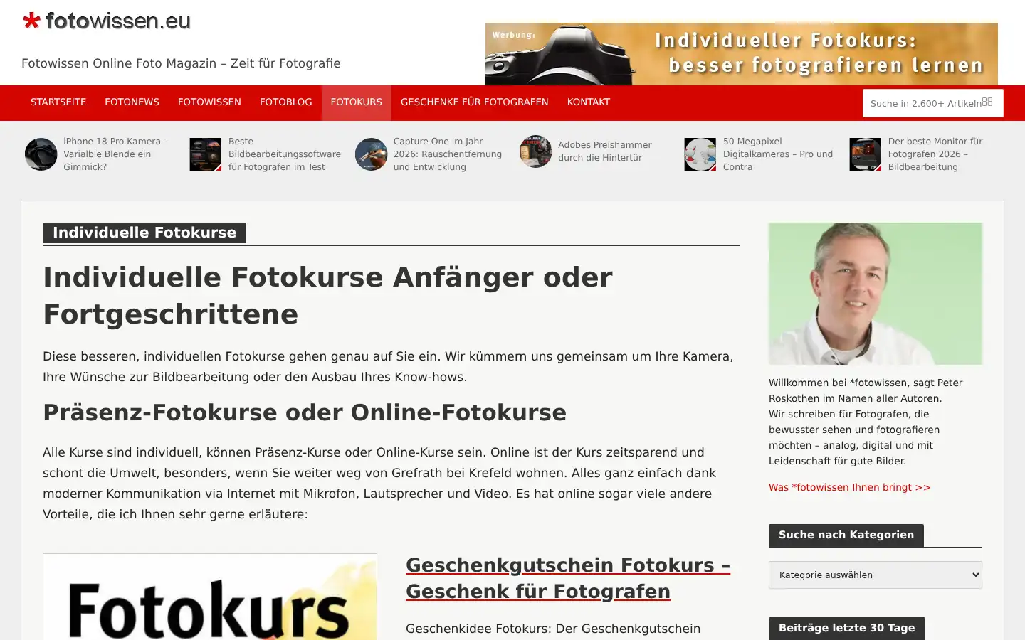 Screenshot of fotowissen.de