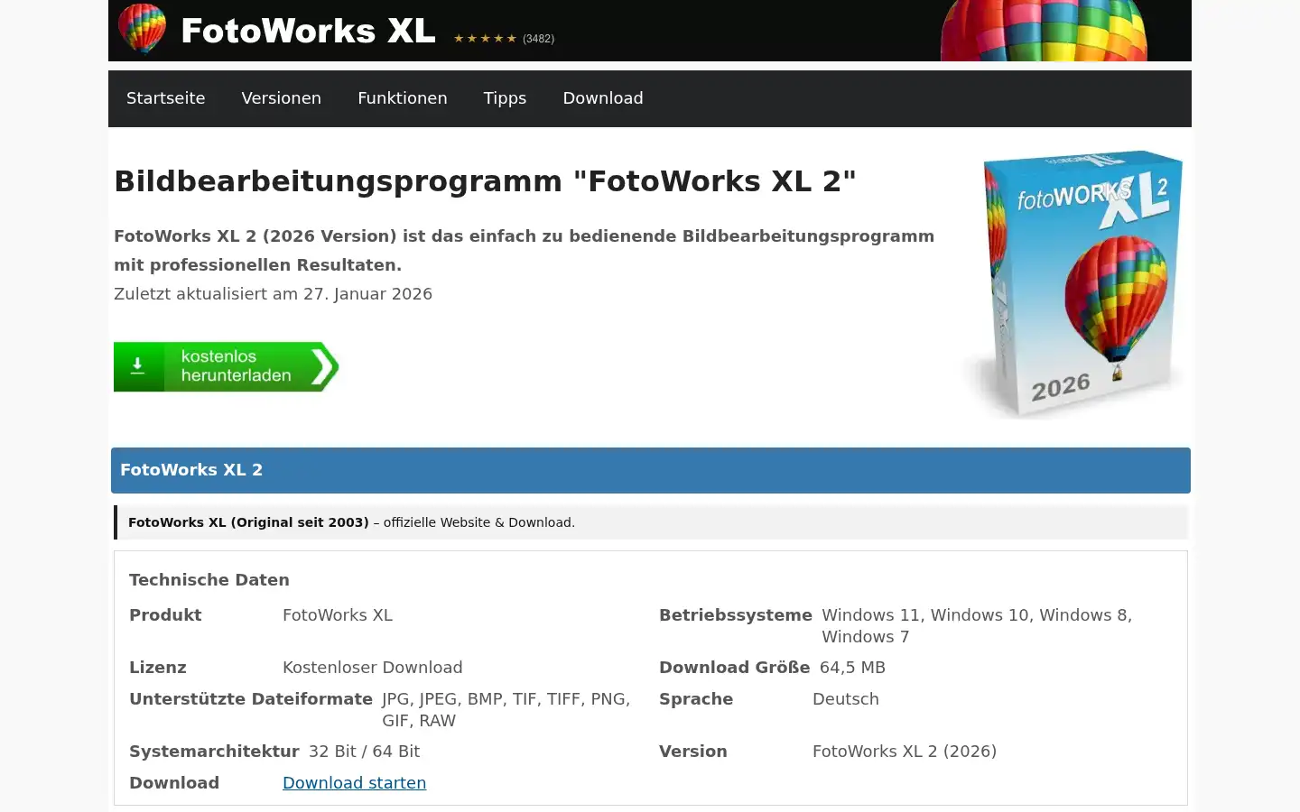Screenshot of fotoworks-xl.de