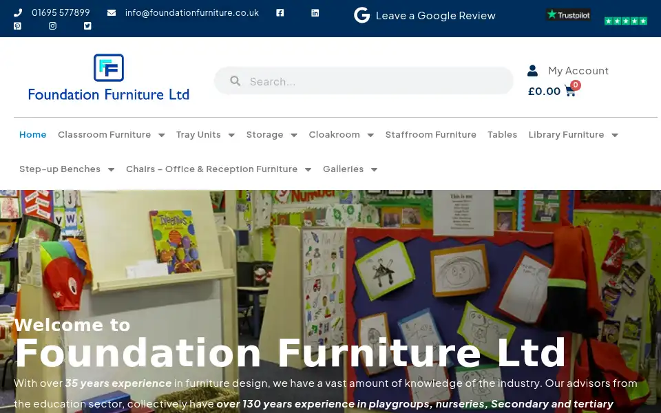 Screenshot of foundationfurniture.co.uk