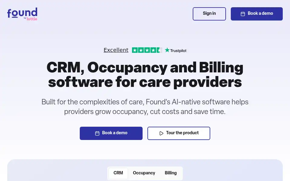 Screenshot of foundcrm.care