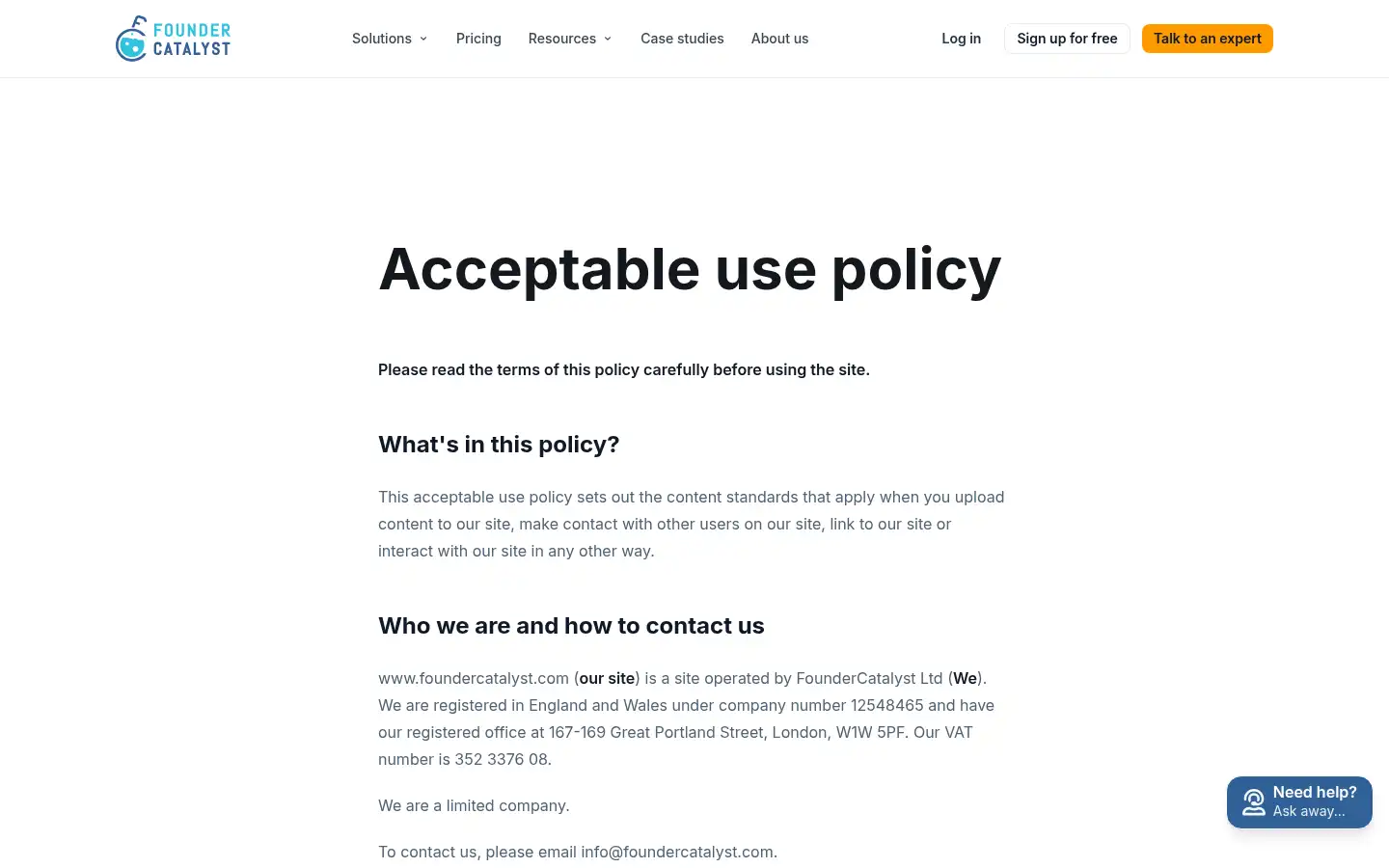 Screenshot of foundercatalyst.com