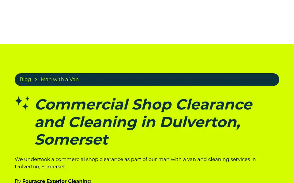 Screenshot of fouracre-exterior-cleaning.co.uk
