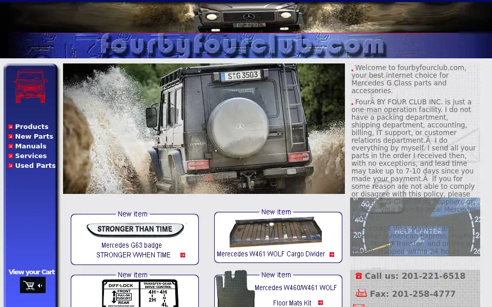 Screenshot of fourbyfourclub.com