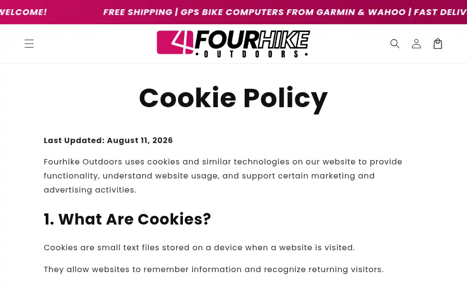 Screenshot of fourhike.com