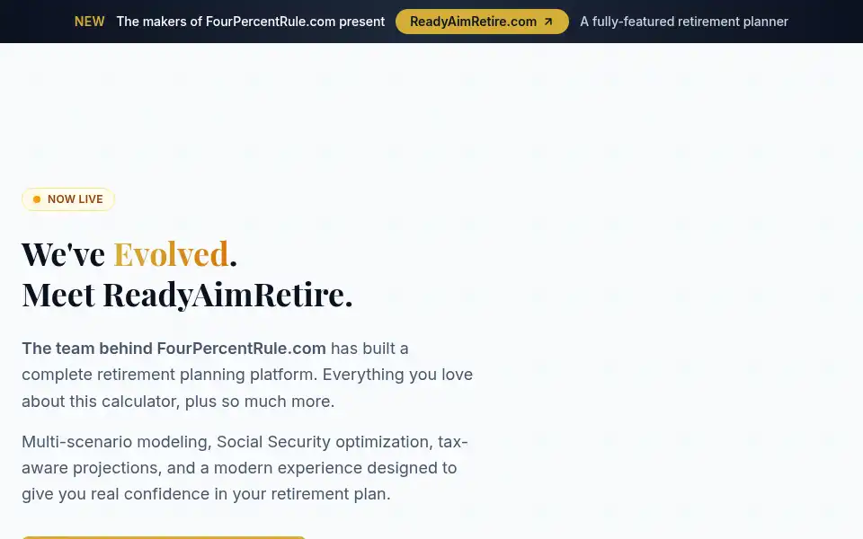 Screenshot of fourpercentrule.com