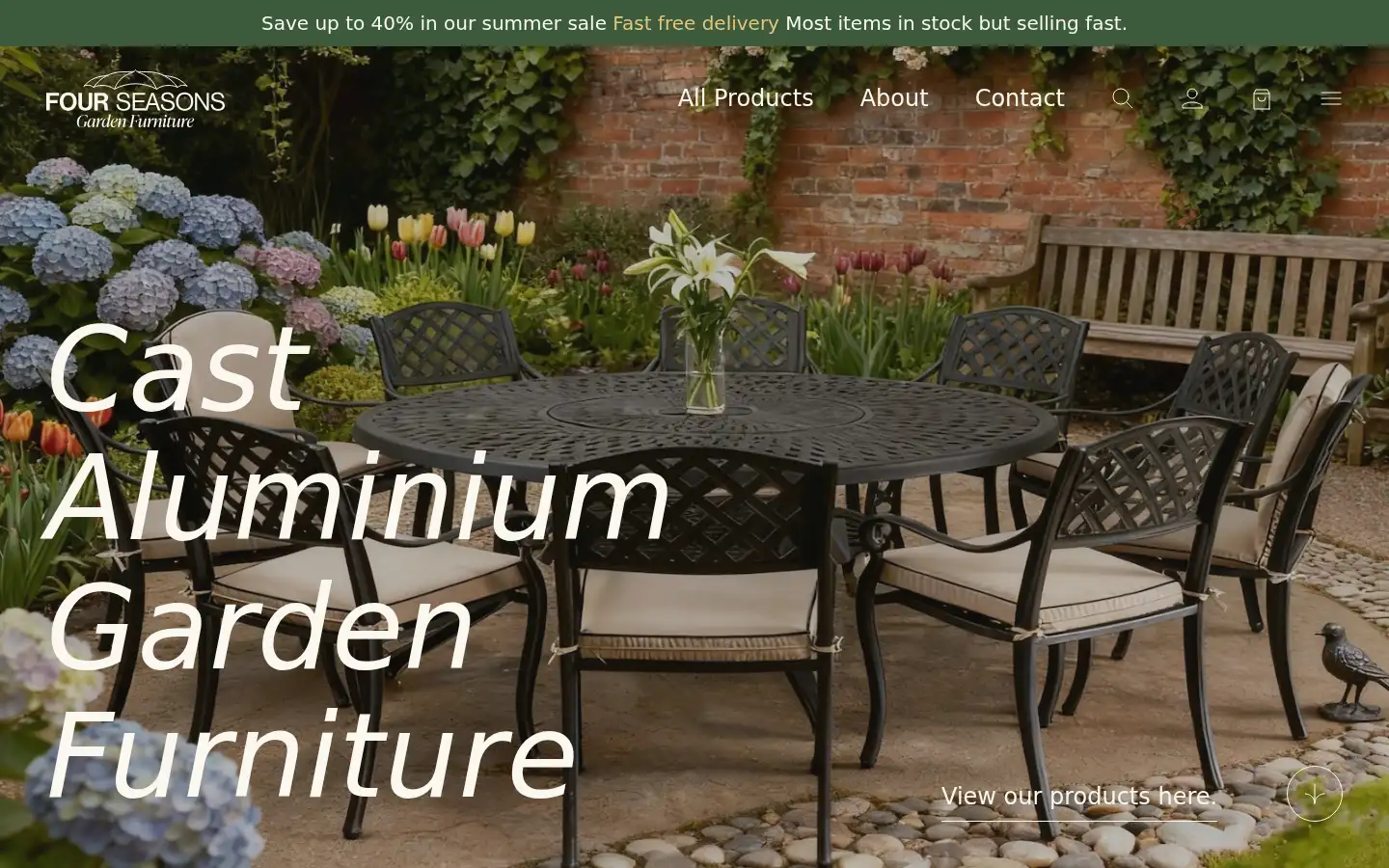 Screenshot of fourseasonsgardenfurniture.co.uk