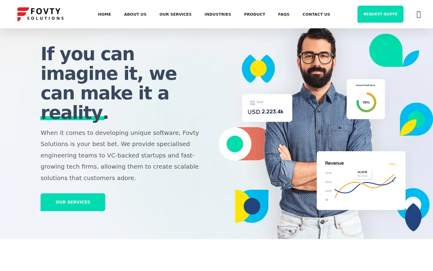 Screenshot of fovtysolutions.com