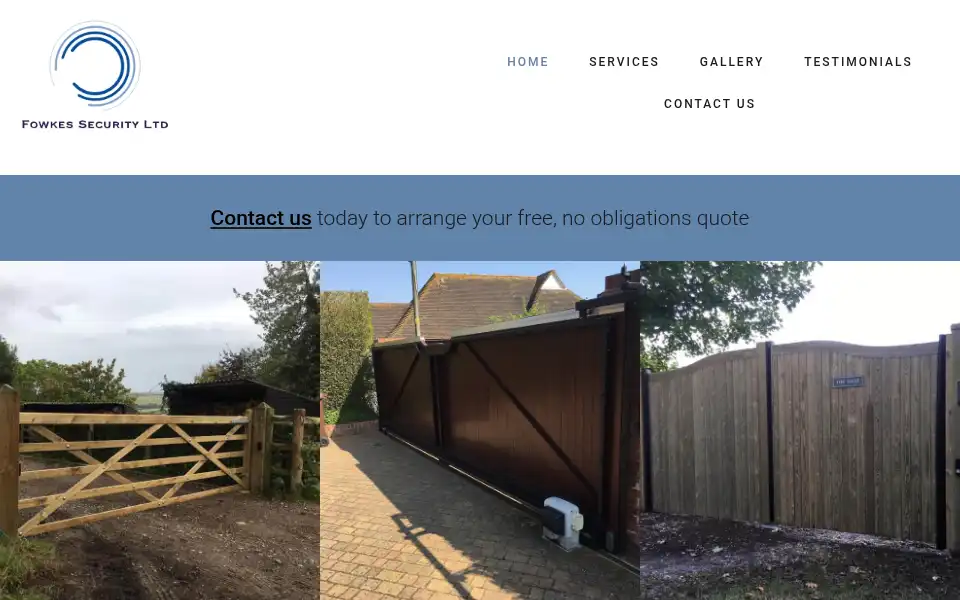 Screenshot of fowkes-security.co.uk
