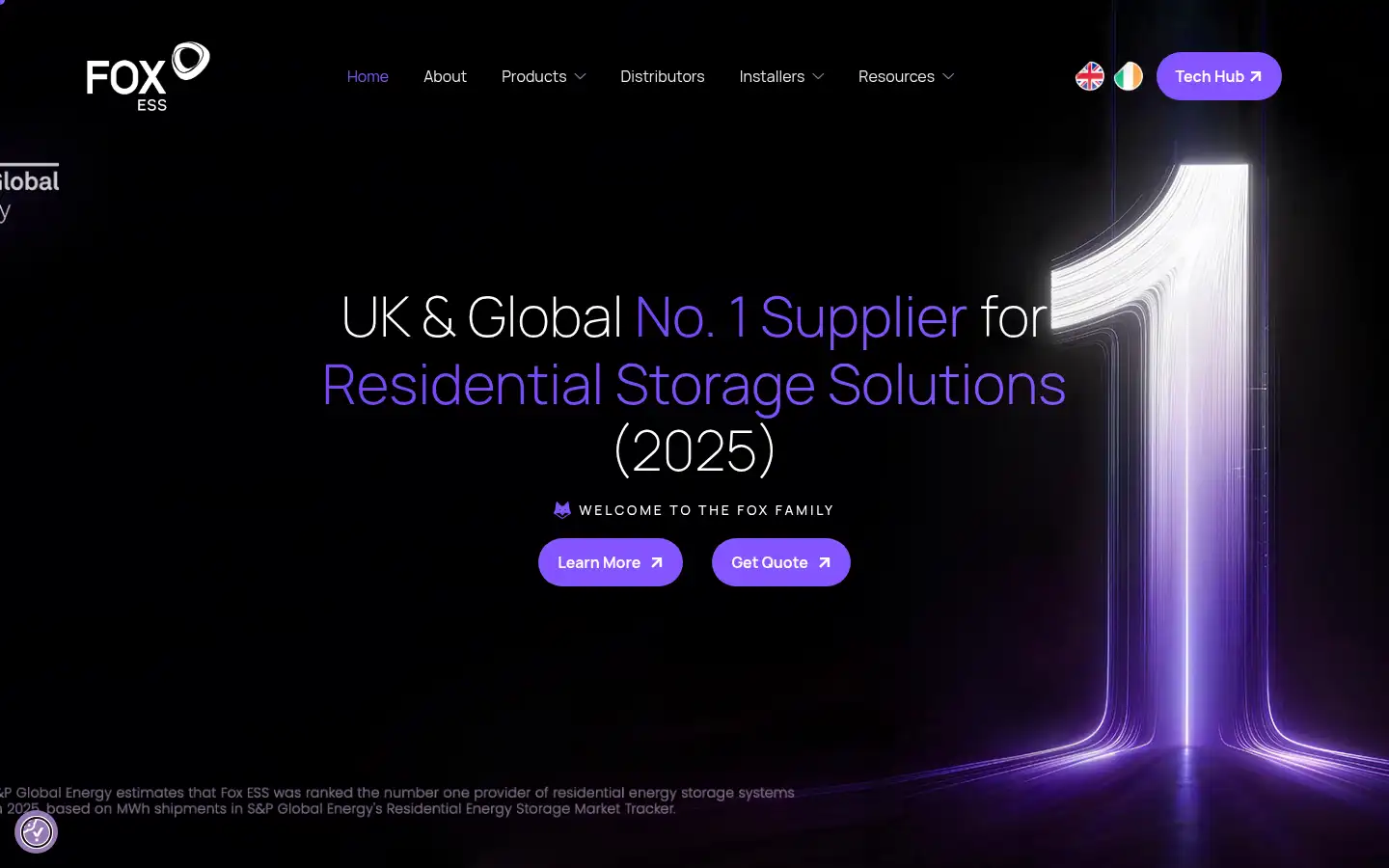 Screenshot of fox-ess.uk
