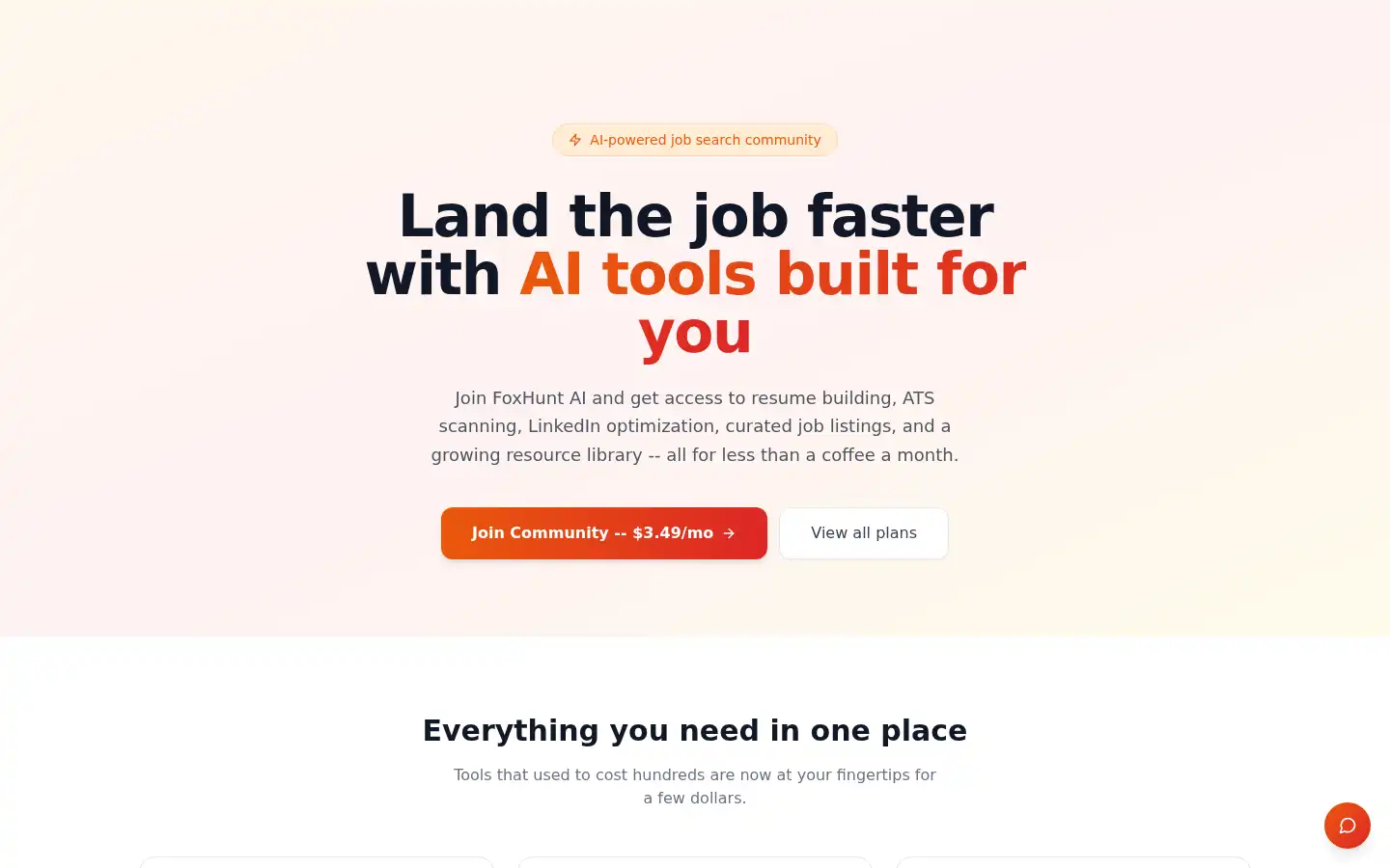 Screenshot of foxhunt.ai