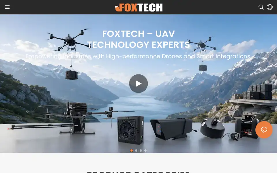 Screenshot of foxtechuav.com
