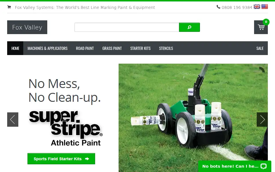 Screenshot of foxvalleypaint.co.uk